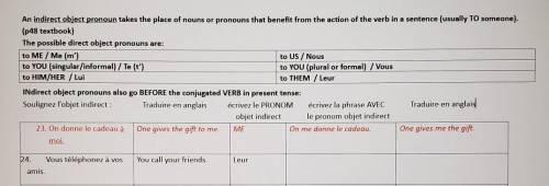 Rewrite the sentence Vous téléphonez à vos amis. into a indirect pronoun object sentence with Le
