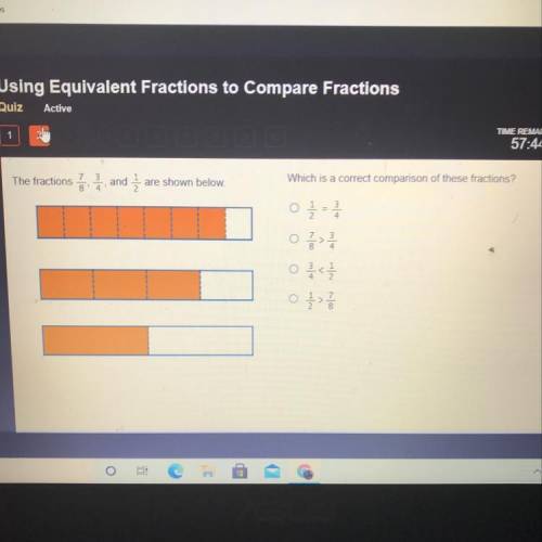 What is a correct comparison of these fractions?