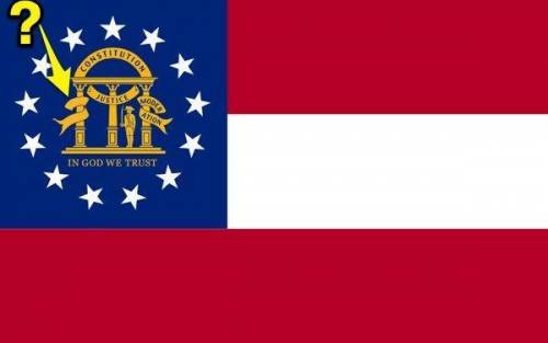 What word is missing from this image of the Georgia flag?
