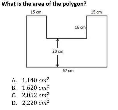 What is the area of the polygon?
I will mark brainliest