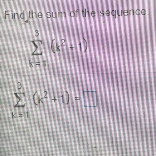 Find the sum of the sequence