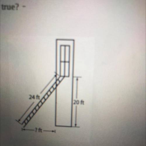 To be safe, the base of a ladder from the wall upon which it leans should be at least 1/4 of the