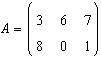 Using the matrices below, determine if the product of AB is defined. If defined, state its dimensio