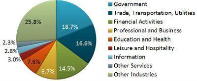According to the chart above, which of the following sectors accounts for the largest individual po