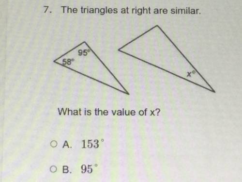 The triangles at right are similar what is the value of x