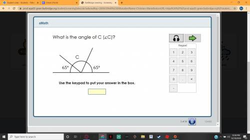 What is the right angle of C