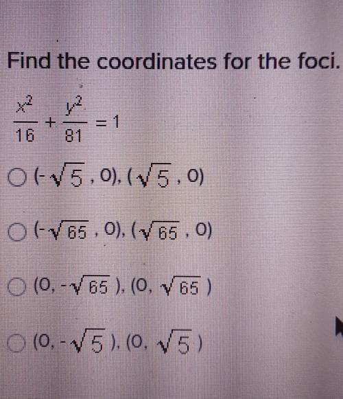 Find the coordinates for the foci