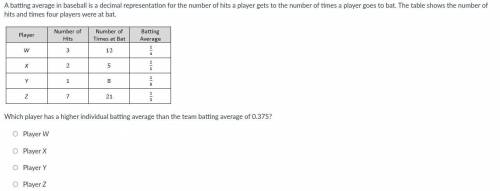 A batting average in baseball is a decimal representation for the number of hits a player gets to t