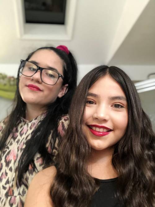 Me and my cousin decided to do our makeup ( I’m the one in glasses I’m so cringe xD) SOMEONE REPORT
