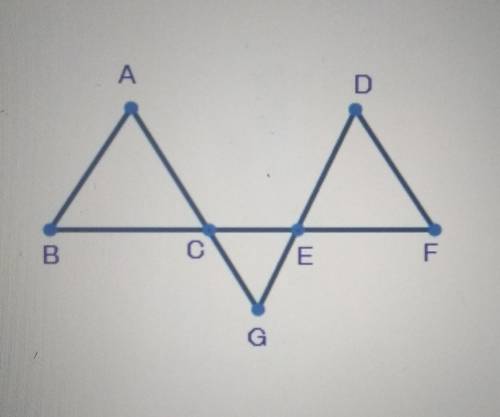 Please Help!!

in the figure below, ∆abc ∆def. point c is the point of intersection between ag and