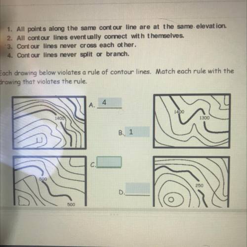 FAST PLEASSSEEEEEE 1. All points along the same contour line are at the same, elevation

2. All co