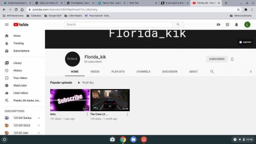 If you want A go subscribe to this youtubr channel Florida_kik