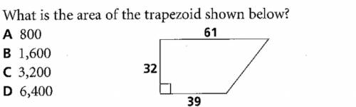 What is the area of the trapezoid shown below?