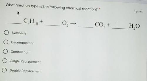 What reaction type is the followong reaction