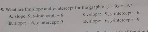 So, for context my teacher said it's C but I don't understand how the slope is negative.