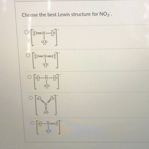 Help What's the best Lewis structure for NO3-??