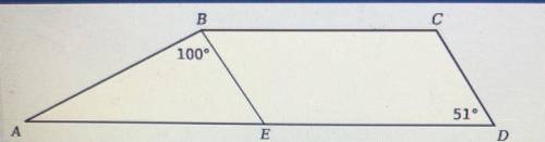 HELP QUICK: A, E, and D are collinear. BCDE is a parallelogram.