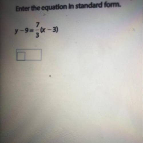 Enter the equation in standard form.