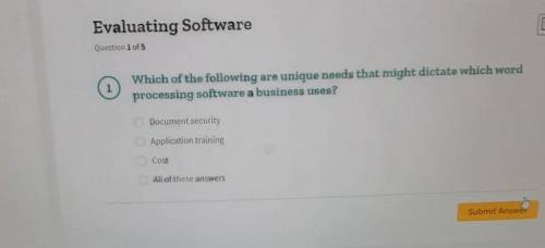 which of the following are unique needs that might dictate which word processing software a busines