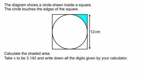 The diagram shows a circle drawn inside a square
