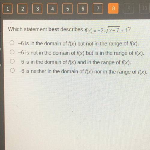 Which statement describes f(x)=