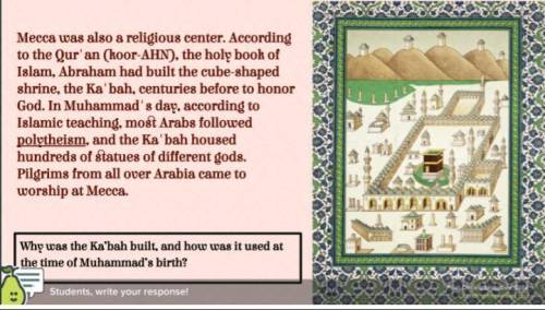 Why was the ka'bah built? how was it used at the time of muhammad's birth?