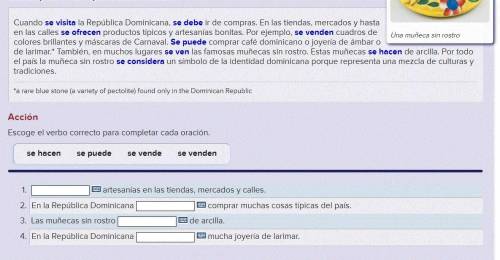 I need Spanish help Prt. 3 (Will Give brainliest) Please give real answers