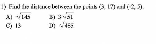 Find the distance between the points