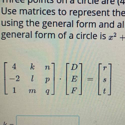 Please help very important matrices i think