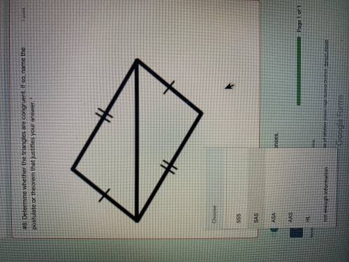 PLEASE HELP “Determine whether the triangles are congruent. if so, name the postulate or theorem th