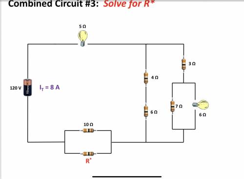 Solve for R. 
What is the current going through the 6 ohms light bulb?