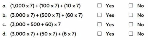 Pls help my lil brother needs help with this question

Decide if each choice can be used to solve
