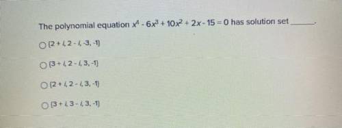The polynomial equation - 6x3 + 10x2 + 2x - 15 = 0 has solution set______.