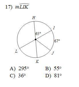 Find the measure of the arc indicated. Assume that lines which appear to be diameters are actual di