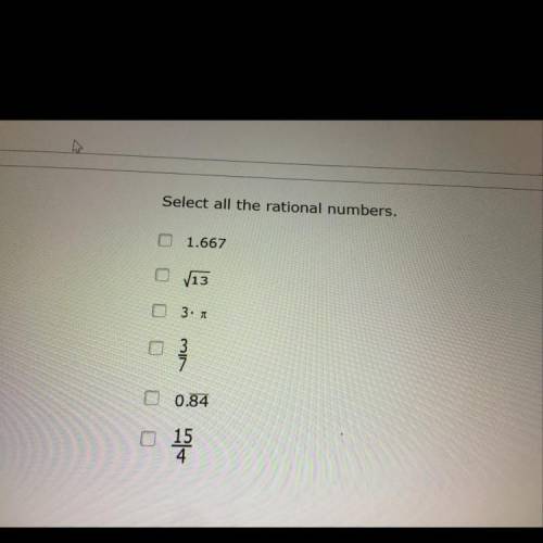 Select all the rational numbers