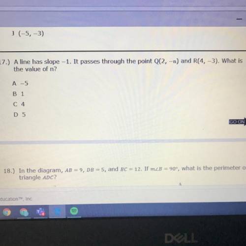 I need help with my geometry work. I need help answering this question