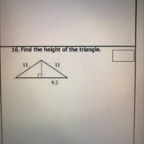 What’s the height of the triangle
