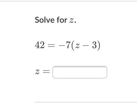 Solve for Z! If you can explain