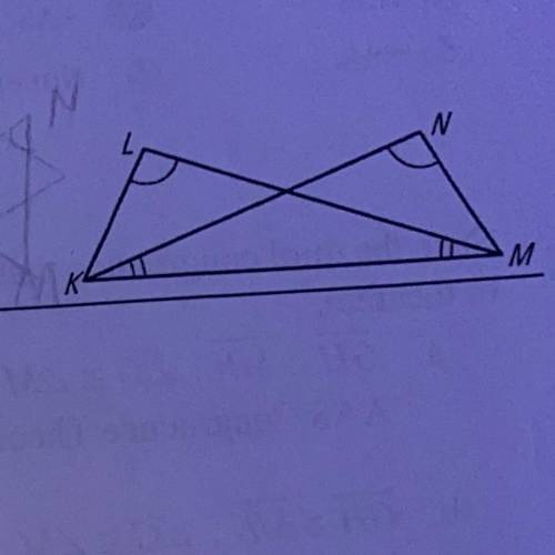6. Given ►
Prove > triangle NMK is congruent to triangle LKM