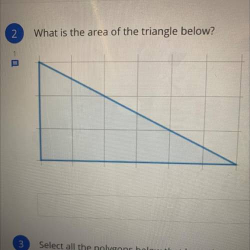 What is the area of the triangle below?