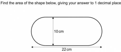 Need help please 
find the area of the shape below