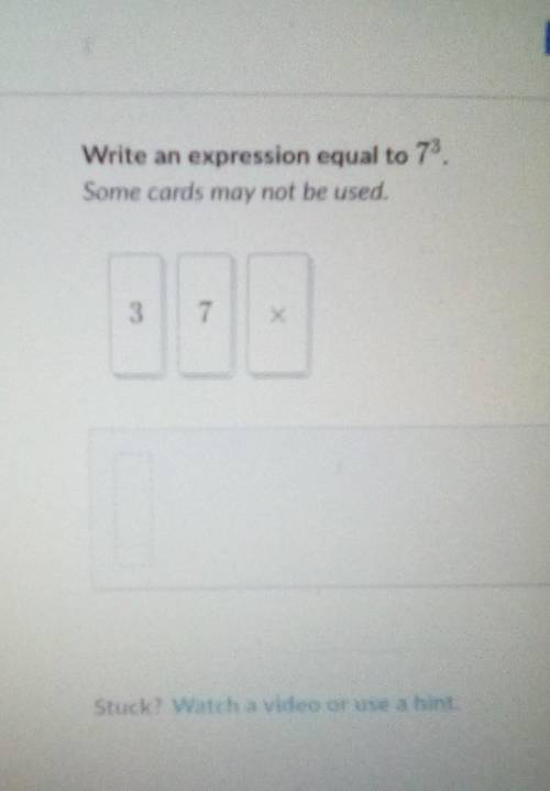 Write an expression equal to