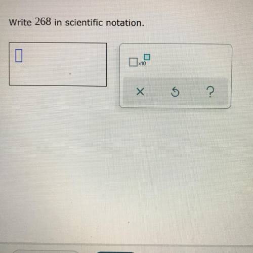 Write 268 in scientific notation