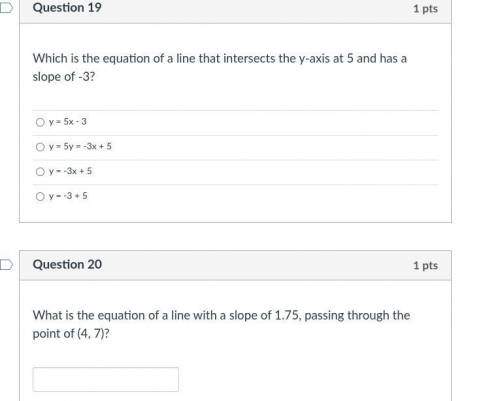 Guys plz help me on questions 19 and 20 plz i have 5 mins left!!!
