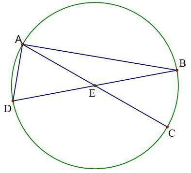 In Circle E, if measure of arc AB = 140, find the m