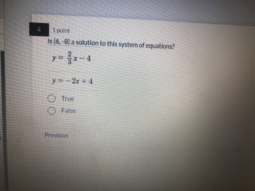Is (6,8) a solution to this system of equations?