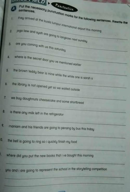 Hi guys can you answer all of this English sentences pls