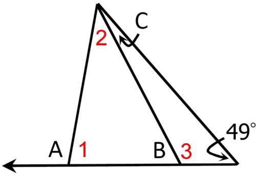 The triangles below are not drawn to scale or to proper proportions.

If angle A = 115, angle B =