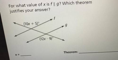 What is x and the Theorem? Someone please help asap!
