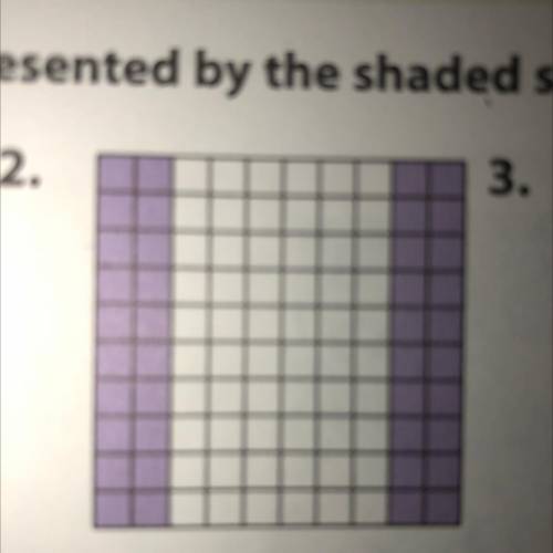 Write the decimal represented by the shaded square.